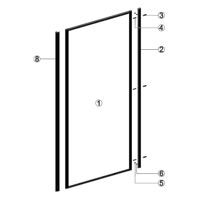 Eden Return Panel Kit Includes : Vertical section 1950 x 2, Top/Bottom Rail 1500 x 2, Wall channel 1950 x 1 , Corner bead 1950 x 1 , Clear glazing wedge x 7 meters , screw kit set to make 1 panel.... 